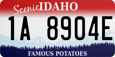 ID license plate 1A8904E