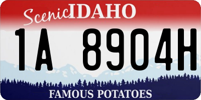 ID license plate 1A8904H