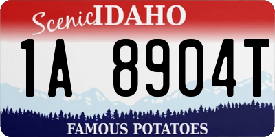 ID license plate 1A8904T