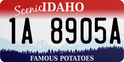 ID license plate 1A8905A