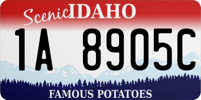 ID license plate 1A8905C
