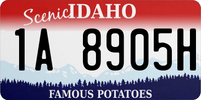 ID license plate 1A8905H
