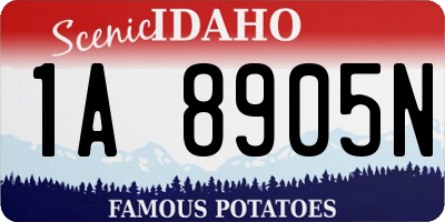 ID license plate 1A8905N