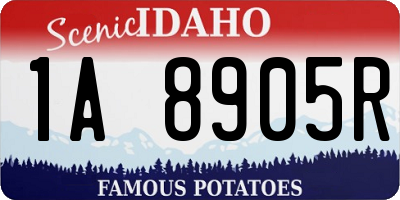 ID license plate 1A8905R