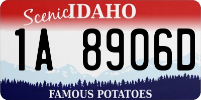 ID license plate 1A8906D