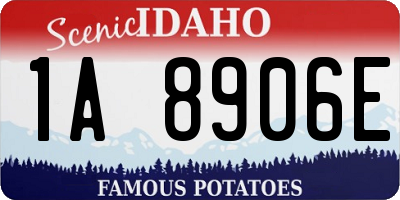ID license plate 1A8906E