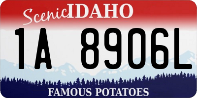 ID license plate 1A8906L