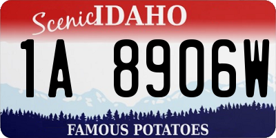 ID license plate 1A8906W