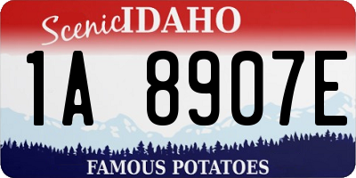 ID license plate 1A8907E