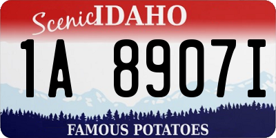 ID license plate 1A8907I
