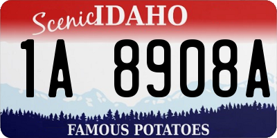 ID license plate 1A8908A