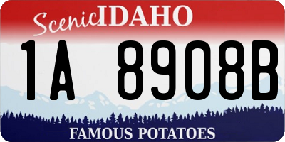 ID license plate 1A8908B