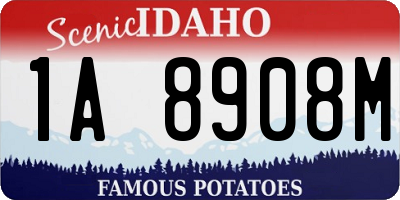ID license plate 1A8908M