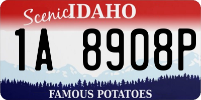 ID license plate 1A8908P