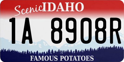ID license plate 1A8908R