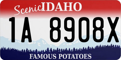 ID license plate 1A8908X