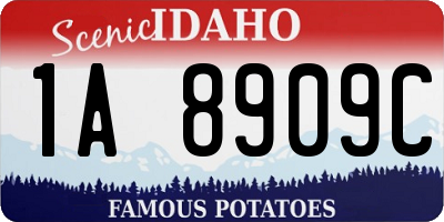 ID license plate 1A8909C