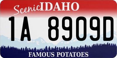 ID license plate 1A8909D