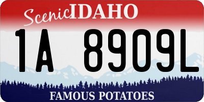ID license plate 1A8909L