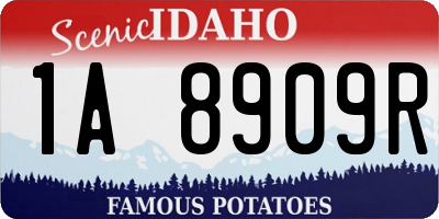 ID license plate 1A8909R