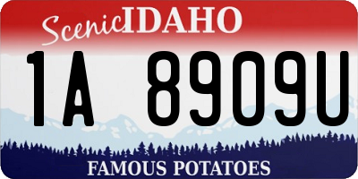 ID license plate 1A8909U