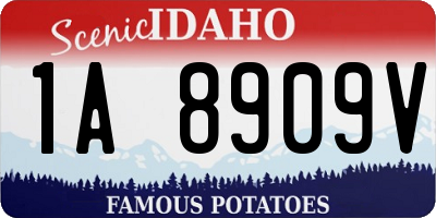 ID license plate 1A8909V