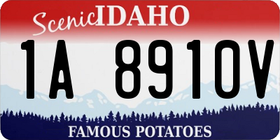 ID license plate 1A8910V