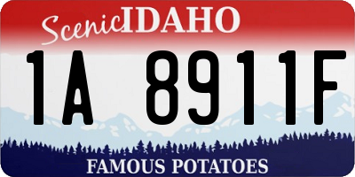 ID license plate 1A8911F