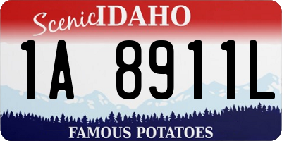ID license plate 1A8911L