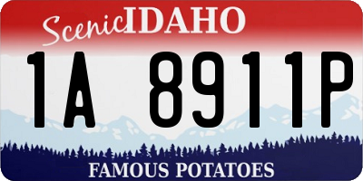 ID license plate 1A8911P