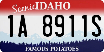 ID license plate 1A8911S