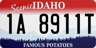 ID license plate 1A8911T