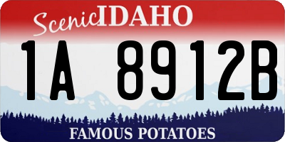 ID license plate 1A8912B