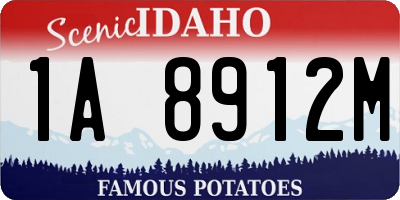 ID license plate 1A8912M
