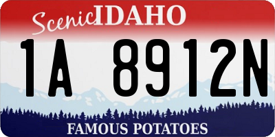 ID license plate 1A8912N