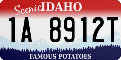 ID license plate 1A8912T