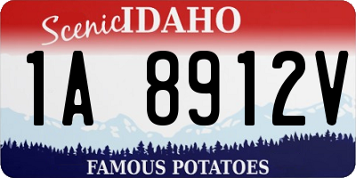 ID license plate 1A8912V