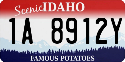 ID license plate 1A8912Y