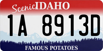 ID license plate 1A8913D