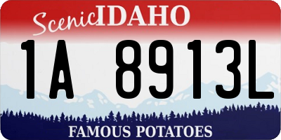 ID license plate 1A8913L