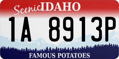 ID license plate 1A8913P