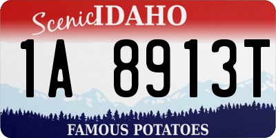ID license plate 1A8913T