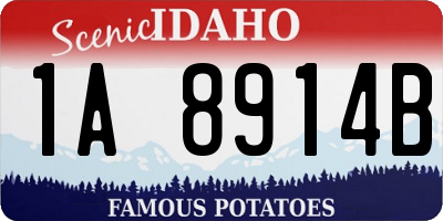 ID license plate 1A8914B
