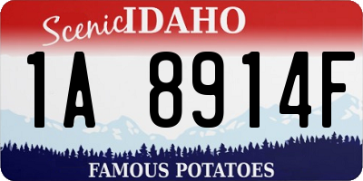 ID license plate 1A8914F