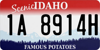 ID license plate 1A8914H