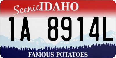 ID license plate 1A8914L