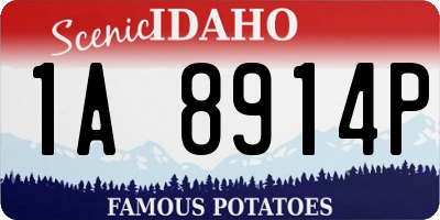 ID license plate 1A8914P