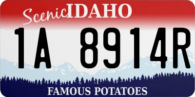 ID license plate 1A8914R