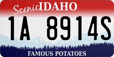 ID license plate 1A8914S