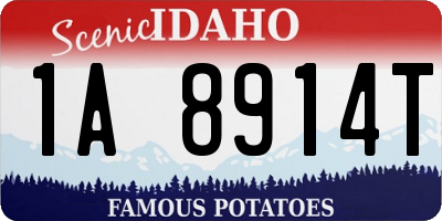 ID license plate 1A8914T